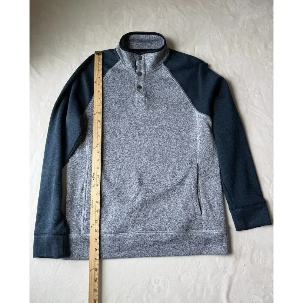 Sonoma Quarter Snap Goods For Life Men's Medium Blue Pullover‎ Front Pockets